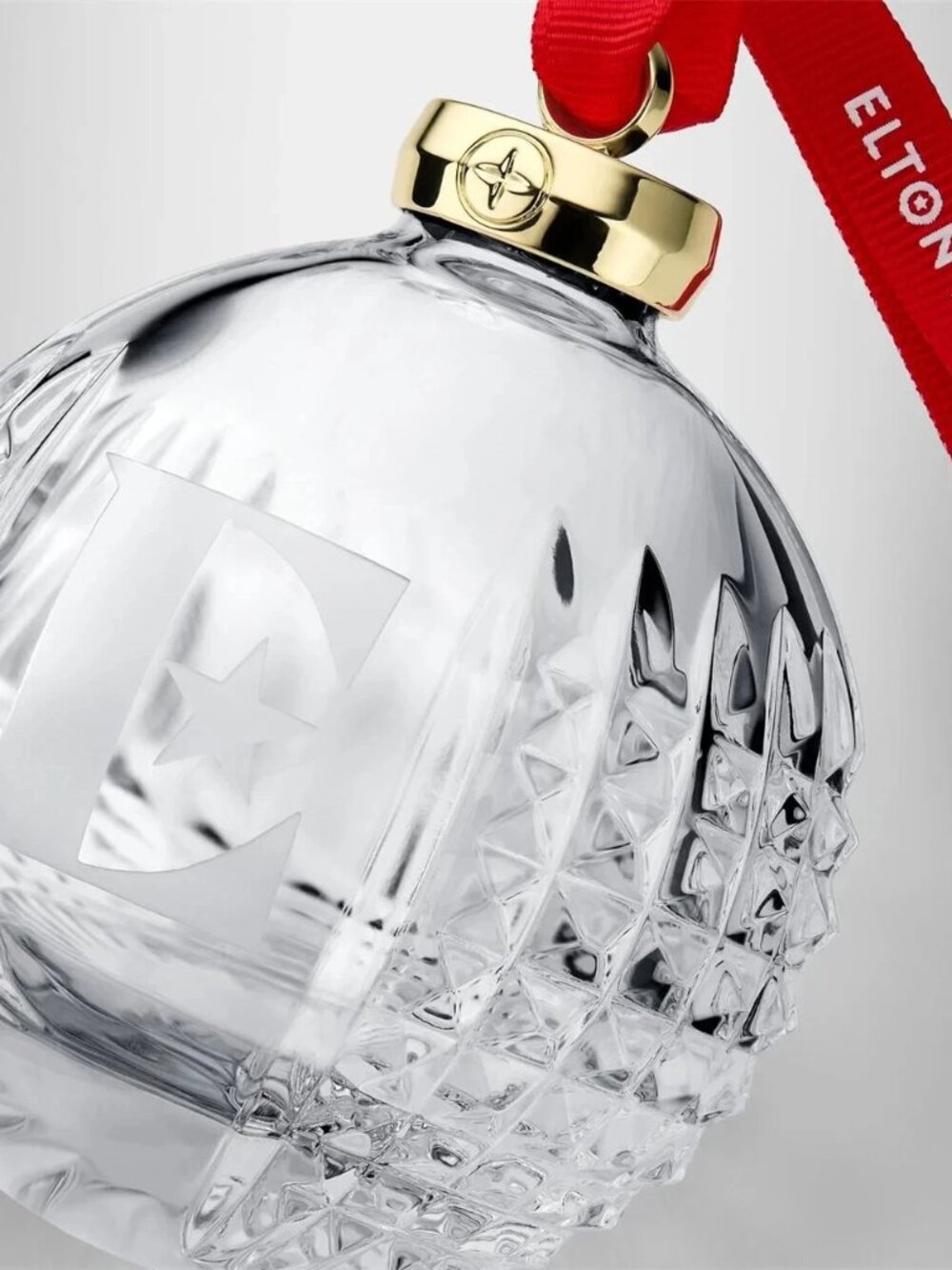 Waterford Elton John "E" Icon Crystal Bauble Ornament - Holiday Decor Gift - NIB
